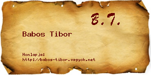 Babos Tibor névjegykártya