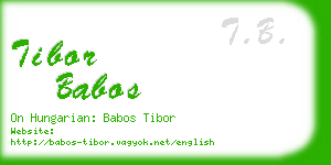 tibor babos business card